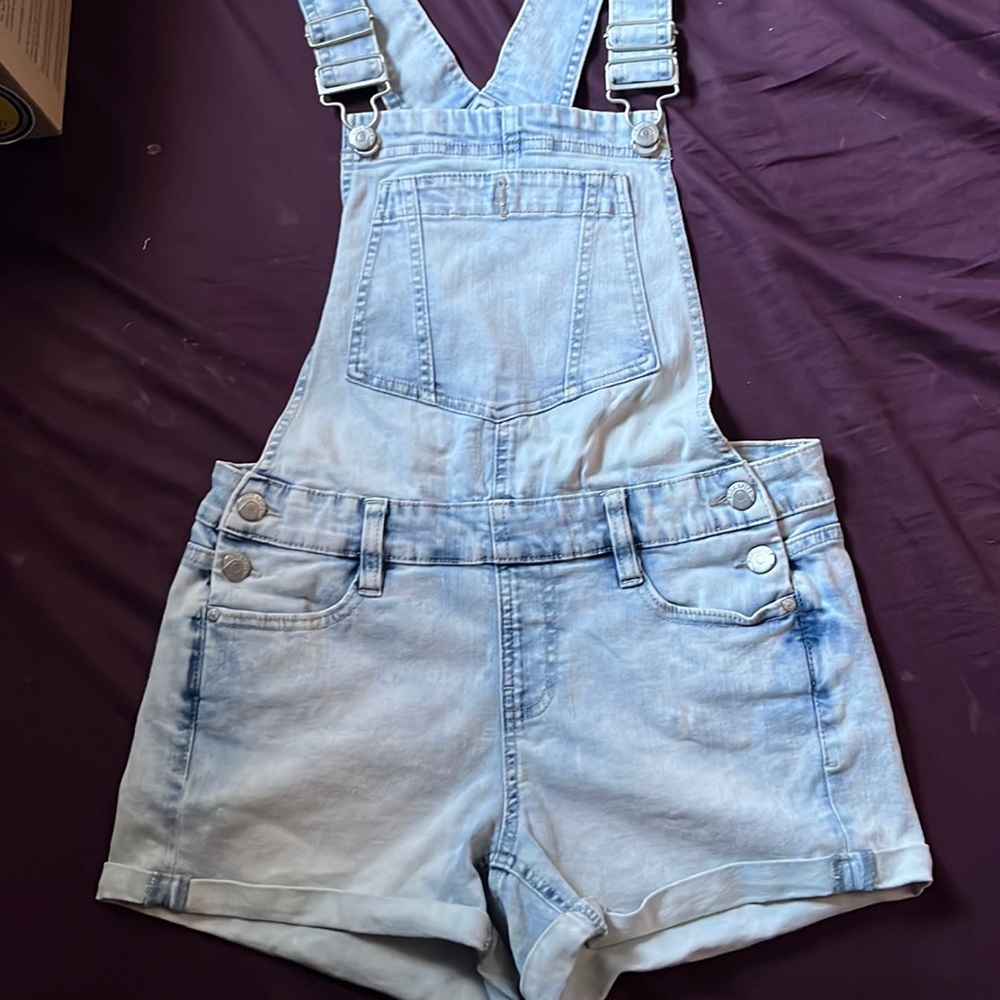 Jean shorts overalls